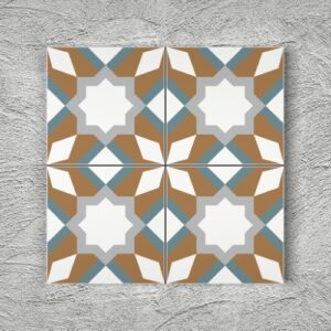 20x20 YK72 Çini Desenli Yer Karosu