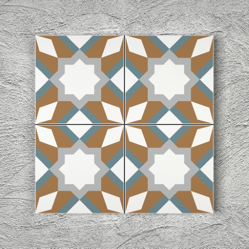 20x20 YK72 Çini Desenli Yer Karosu