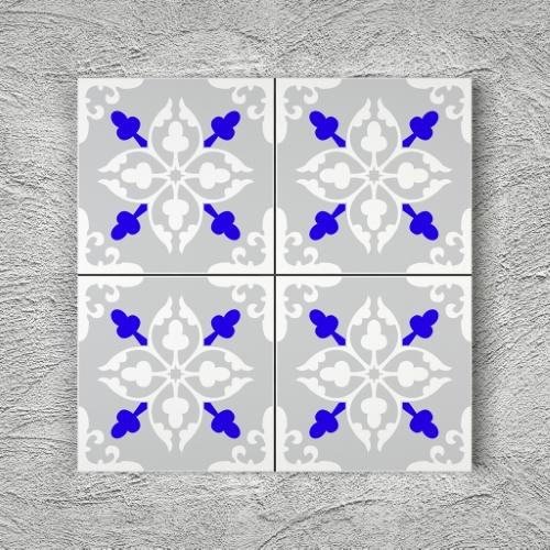 20x20 YK74 Çini Desenli Yer Karosu