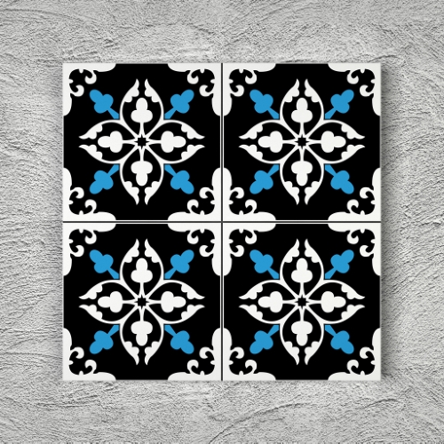 20x20 YK73 Çini Desenli Yer Karosu