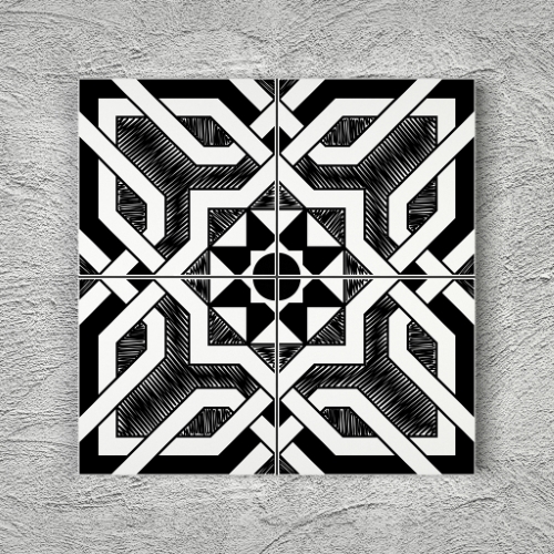 20x20 YK77 Çini Desenli Yer Karosu