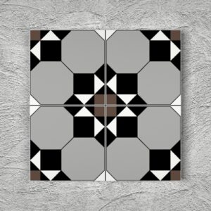 20x20 YK81 Çini Desenli Yer Karosu