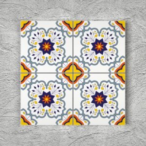 20x20 YK82 Çini Desenli Yer Karosu