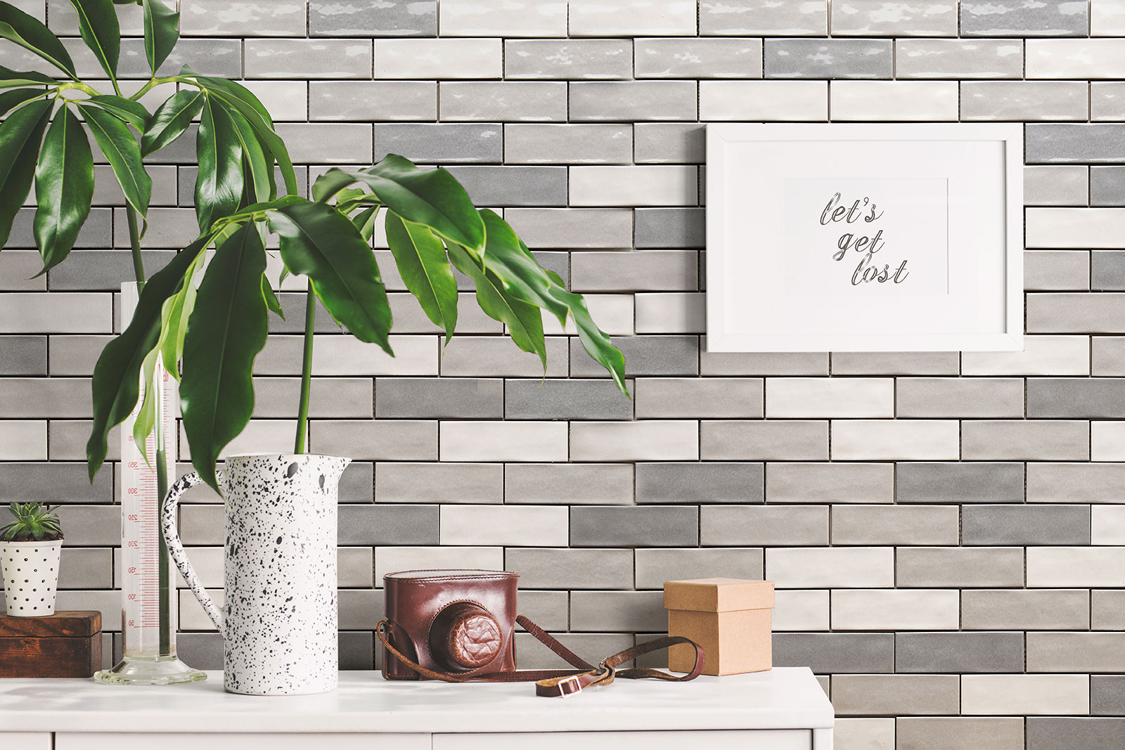 GRİ BLEND 2×6 BRICK FİLELİ SERAMİK - Görsel 2