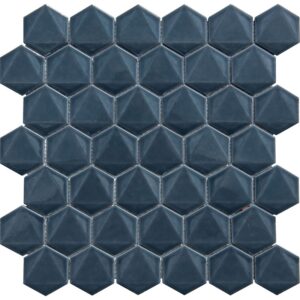 DUMAN MAVİSİ 3D HEXAGON FİLELİ SERAMİK