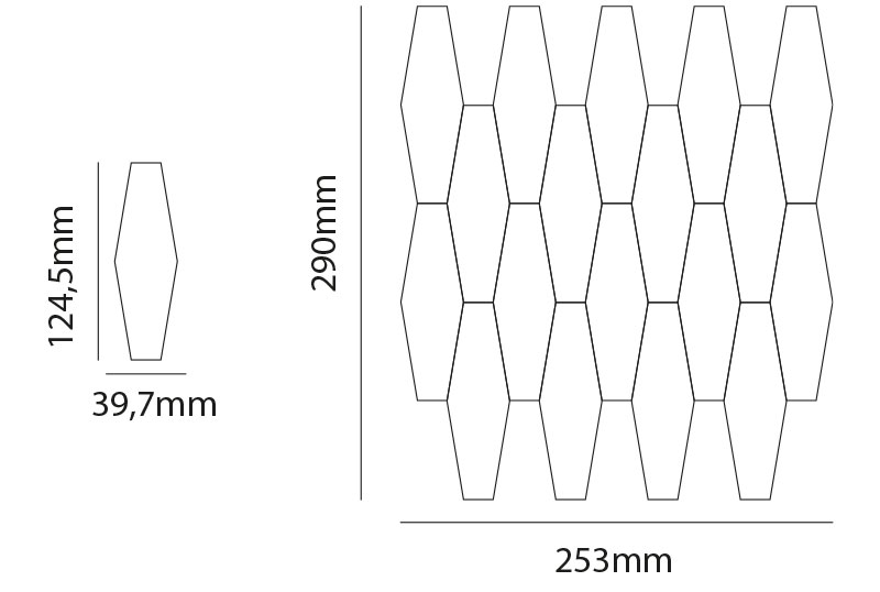 BEYAZ ELONGATED HEXAGON FİLELİ SERAMİK - Görsel 3