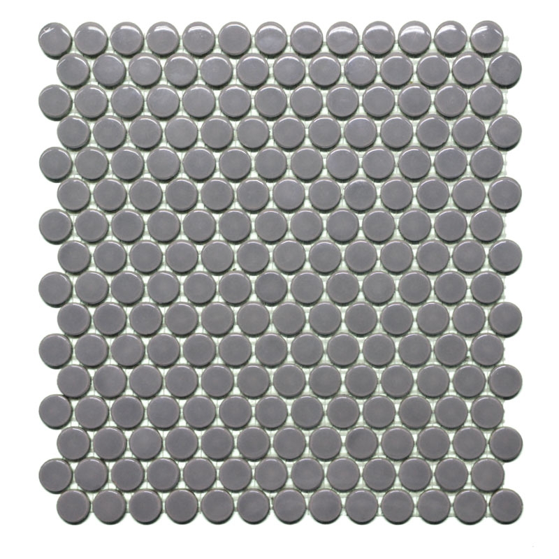GRİ GLOSSY PENNY ROUND FİLELİ SERAMİK