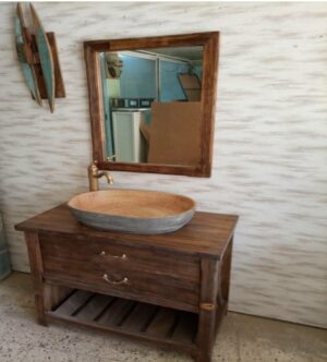 Ahşap Banyo Dolabı 2